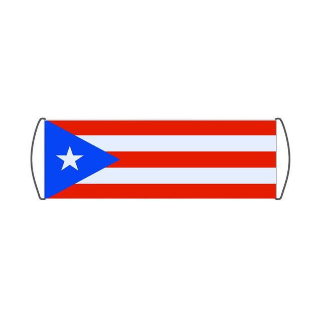 Puerto Rico Flag Scroll Banner - Pixelforma