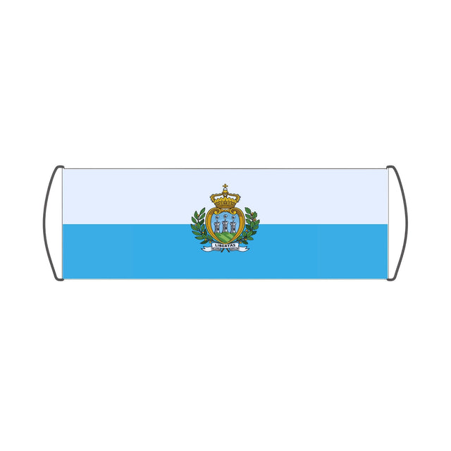 San Marino Flag Scroll Banner - Pixelforma