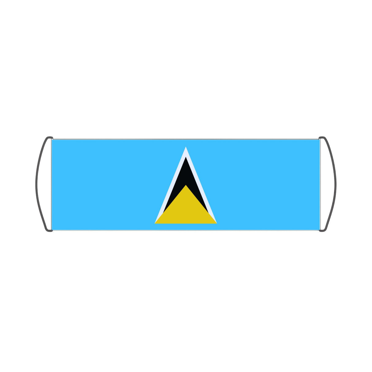 Saint Lucia Flag Scroll Banner - Pixelforma
