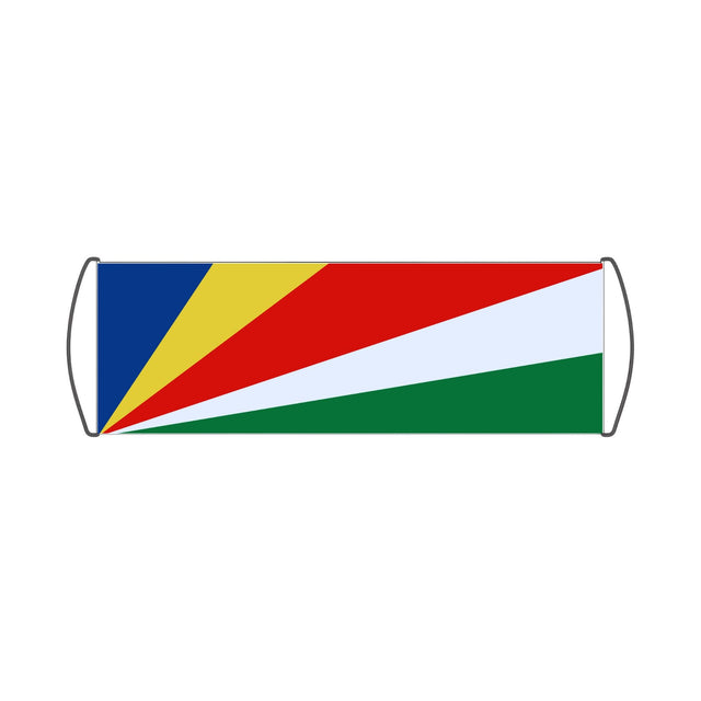 Seychelles Flag Scroll Banner - Pixelforma