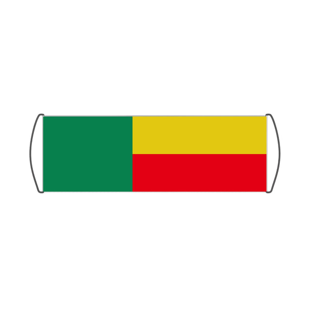 Benin Flag Scroll Banner - Pixelforma