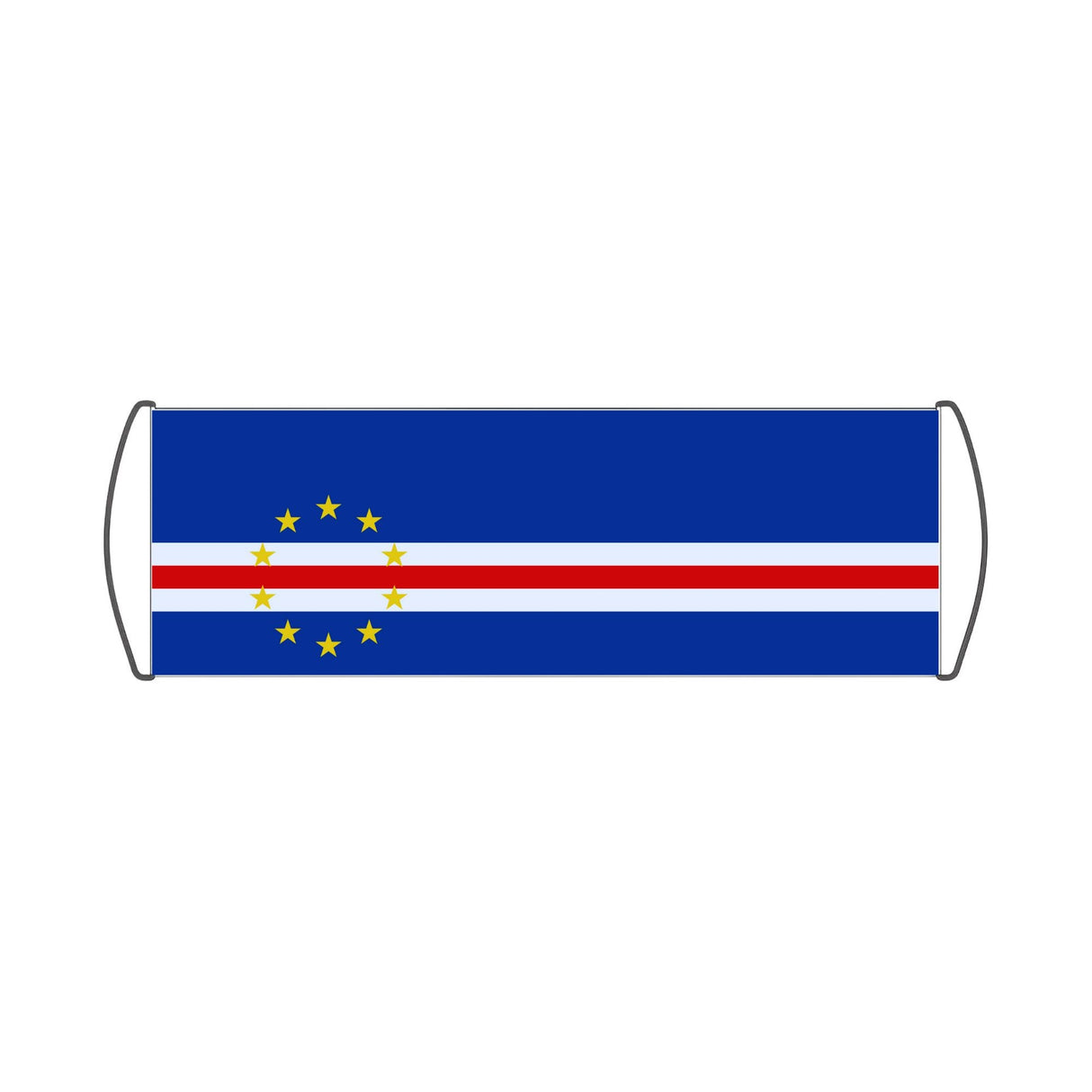 Cape Verde Flag Scroll Banner - Pixelforma