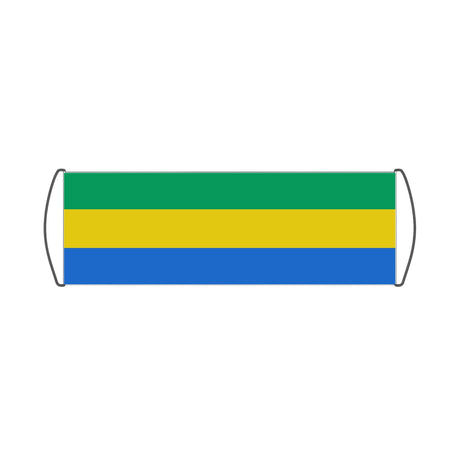 Gabon Flag Scroll Banner - Pixelforma