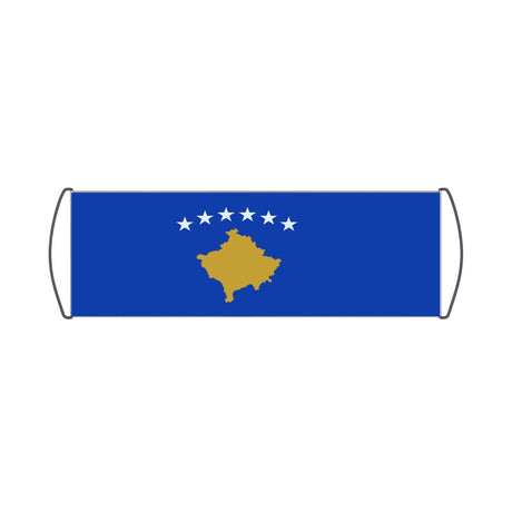 Kosovo Flag Scroll Banner - Pixelforma