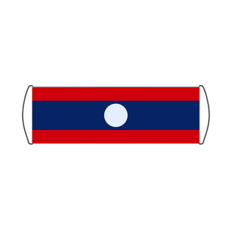 Laos Flag Scroll Banner - Pixelforma