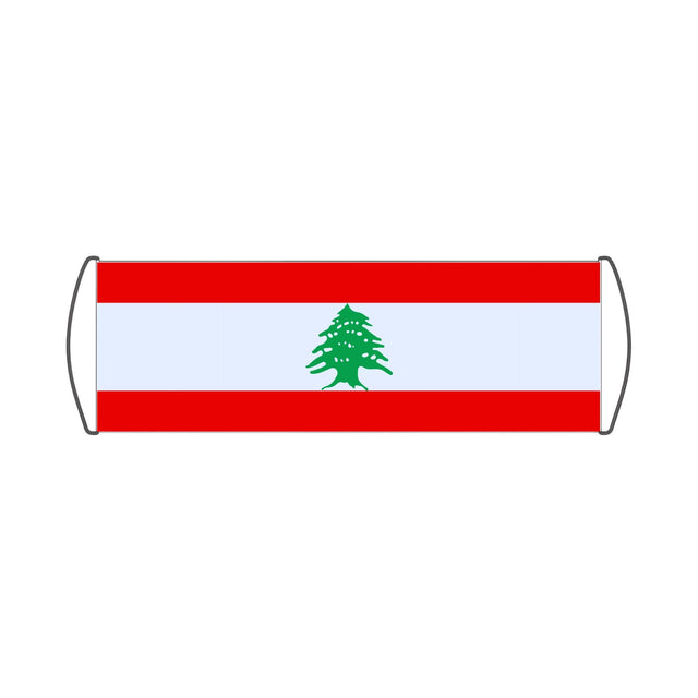 Flag of Lebanon Scroll Banner - Pixelforma