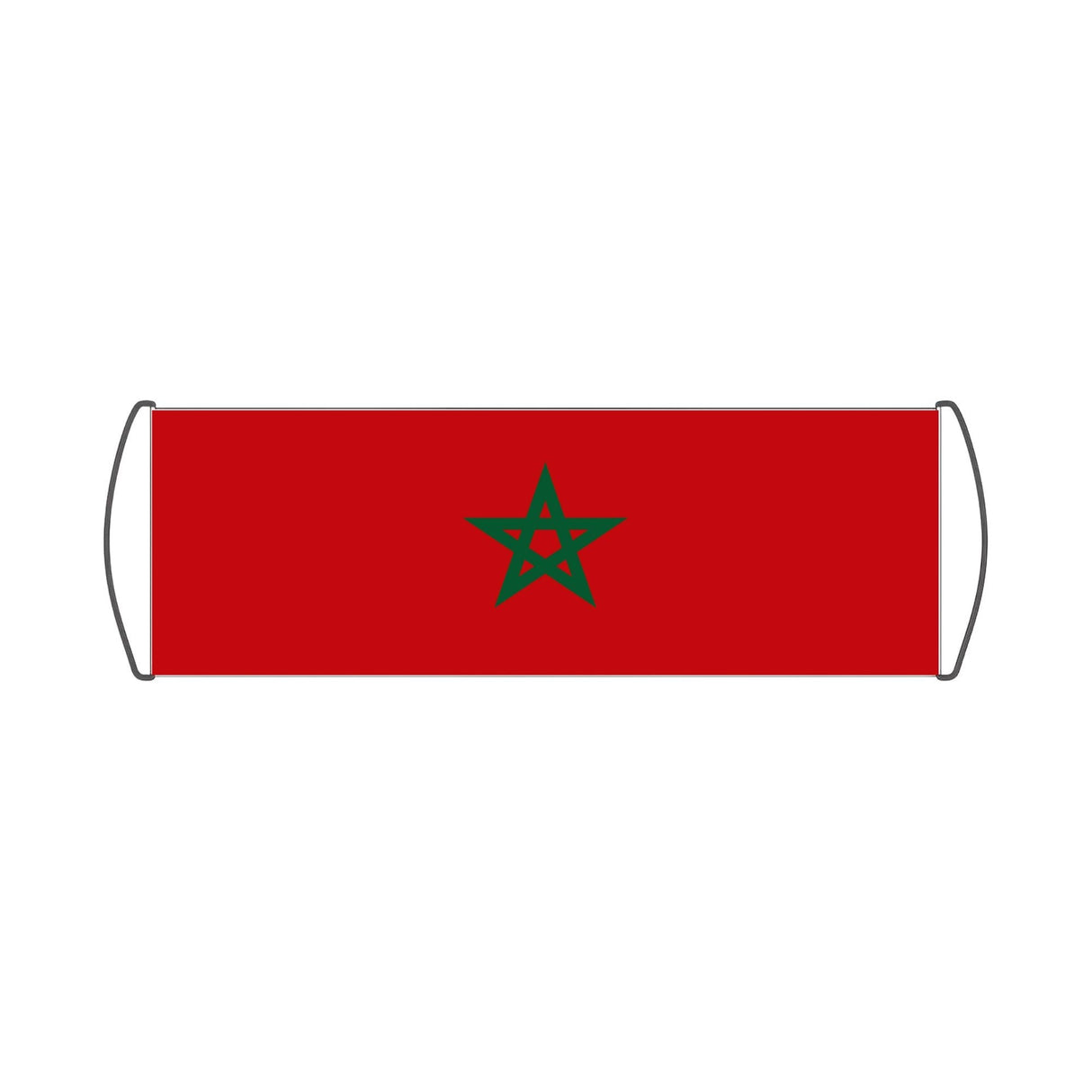 Morocco Flag Scroll Banner - Pixelforma