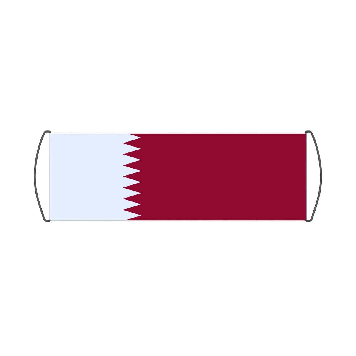 Qatar Flag Scroll Banner - Pixelforma
