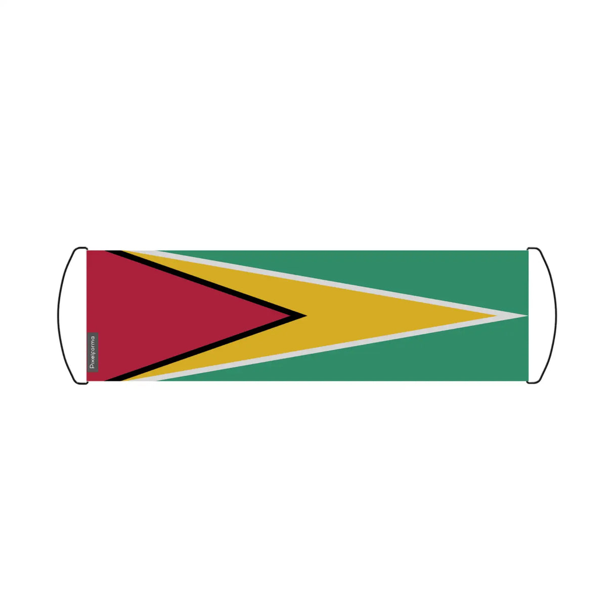 Bannière de défilement drapeau guyana en polyester - pixelforma