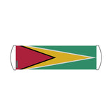 Bannière de défilement drapeau guyana en polyester - pixelforma