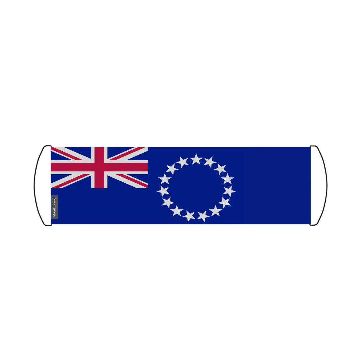 Bannière de défilement drapeau îles cook en polyester - pixelforma
