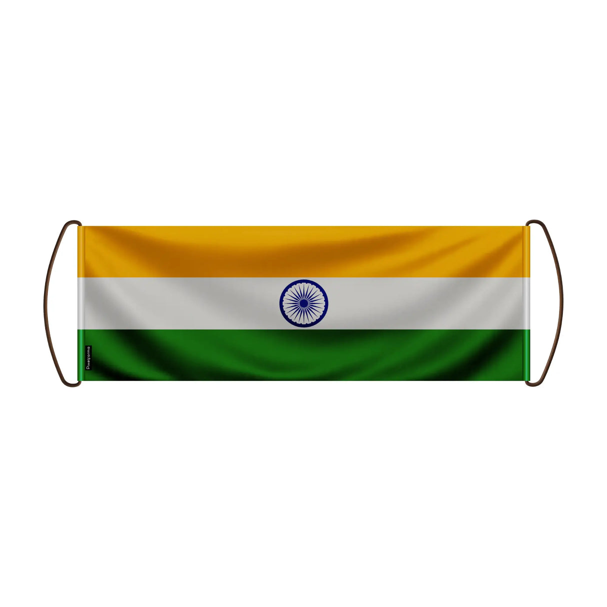 Bannière de défilement drapeau inde en polyester main