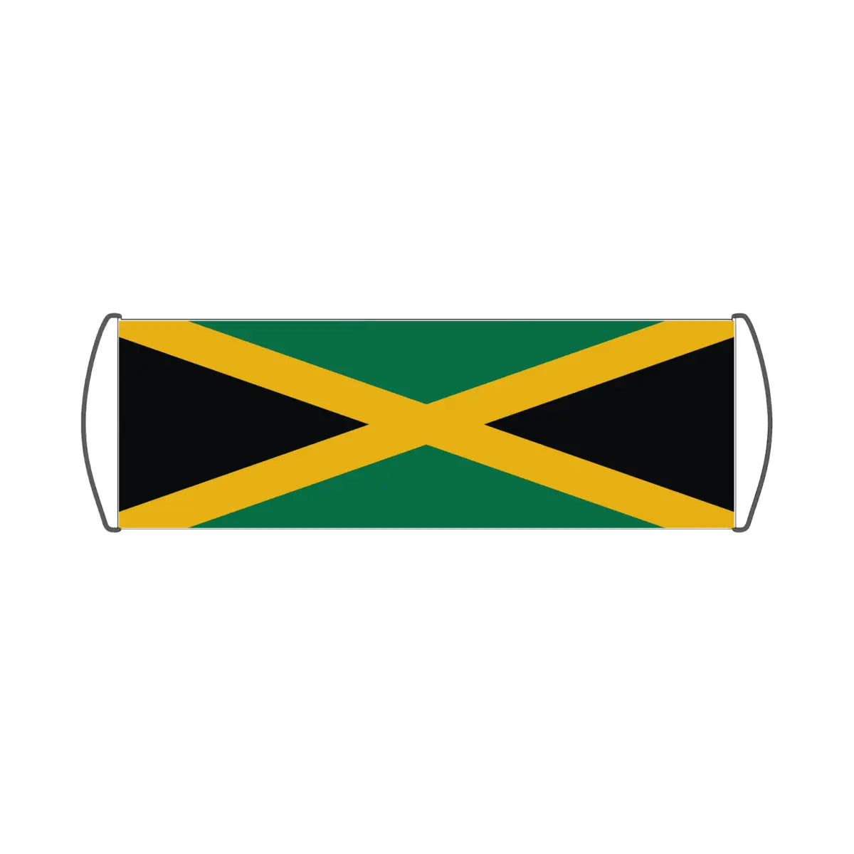 Bannière de défilement Drapeau Jamaïque en Polyester - Pixelforma 