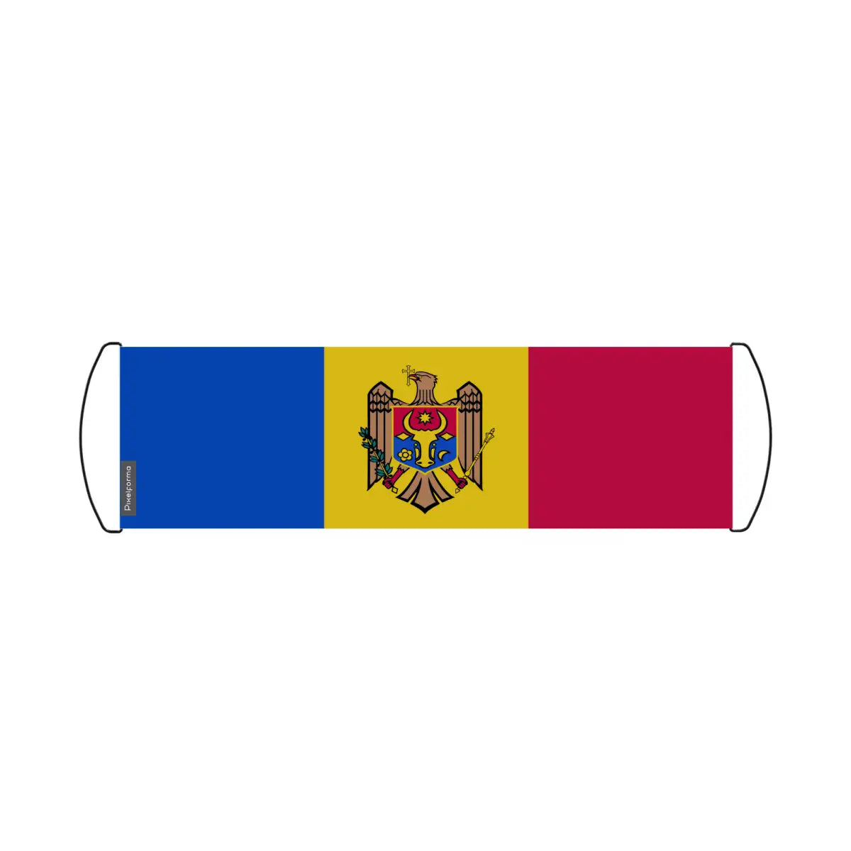 Bannière de défilement Drapeau Moldavie en Polyester - Pixelforma 