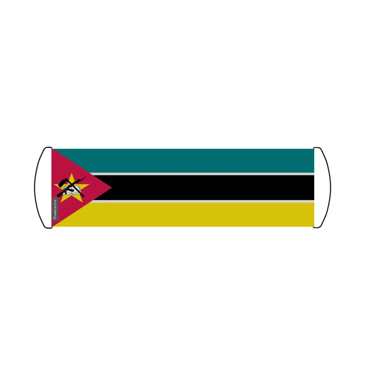 Bannière de défilement Drapeau Mozambique en Polyester - Pixelforma 