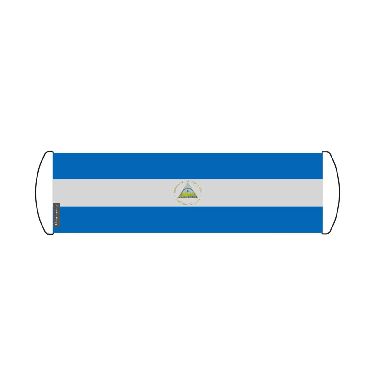 Bannière de défilement Drapeau Nicaragua en Polyester - Pixelforma 