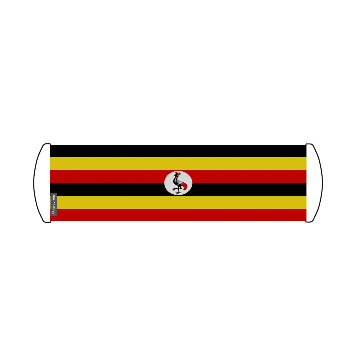 Bannière de défilement Drapeau Ouganda en Polyester - Pixelforma 