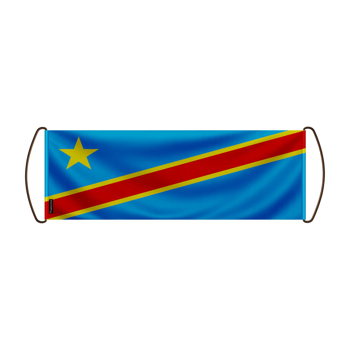 Bannière de défilement drapeau république démocratique polyester