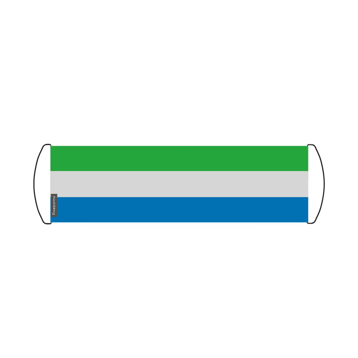 Bannière de défilement drapeau sierra leone en polyester - pixelforma