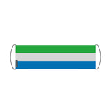 Bannière de défilement drapeau sierra leone en polyester - pixelforma