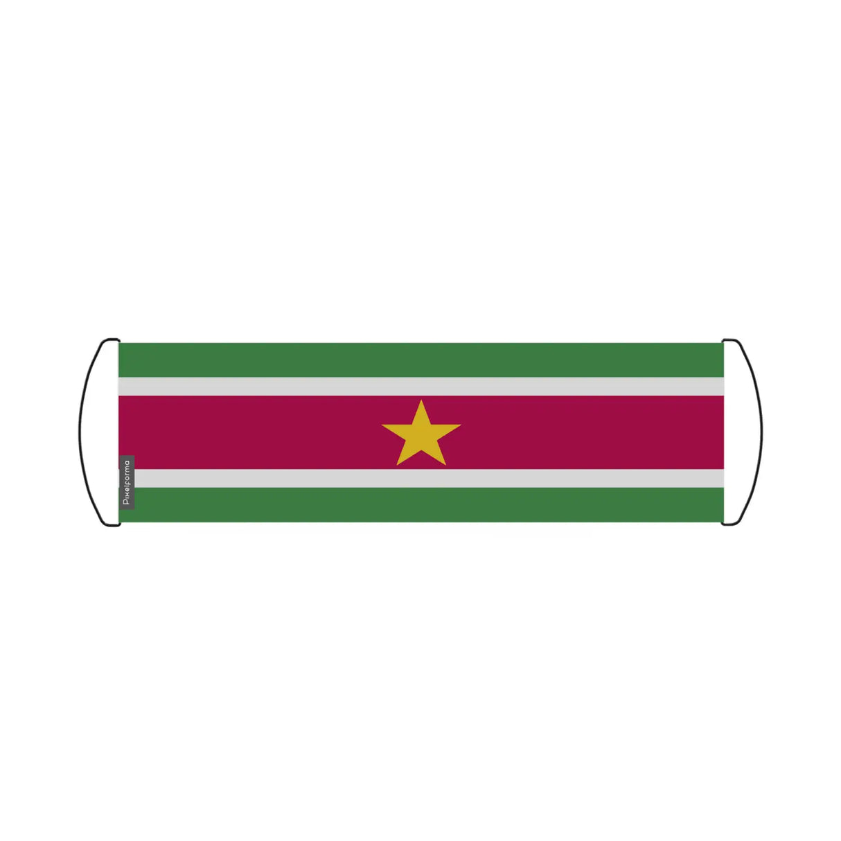 Bannière de défilement drapeau suriname en polyester - pixelforma