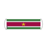 Bannière de défilement drapeau suriname en polyester - pixelforma