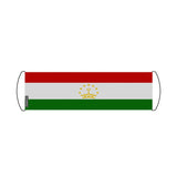 Bannière de défilement Drapeau Tadjikistan en Polyester - Pixelforma 