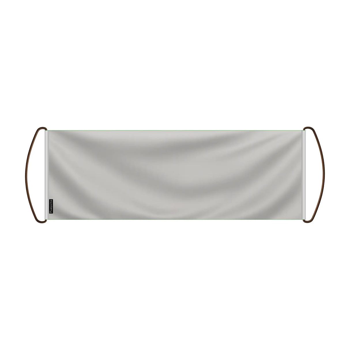 Bannière de défilement france polyester blanche à main