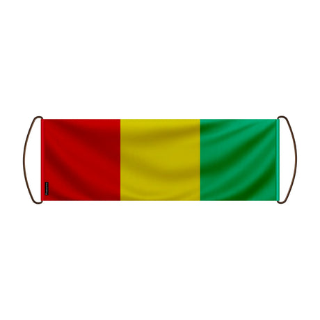 Bannière de défilement guinée en polyester à main