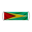 Bannière de défilement guyana en polyester à main