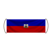 Bannière de défilement haïti en polyester à main