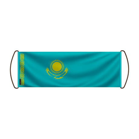 Bannière de défilement kazakhstan en polyester à main