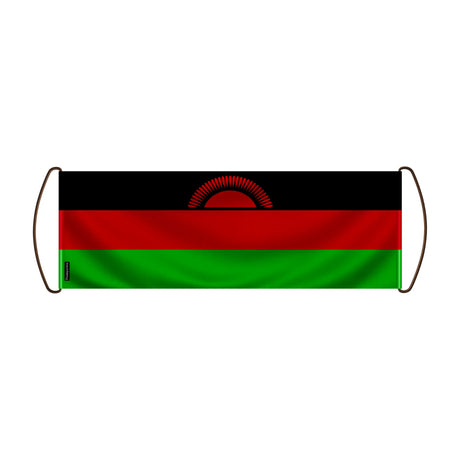 Bannière de défilement malawi en polyester à main