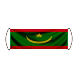 Bannière de défilement mauritanie en polyester résistant