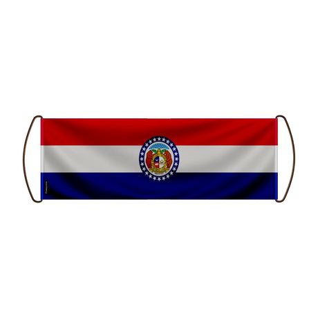 Bannière de défilement missouri polyester pour événements sportifs