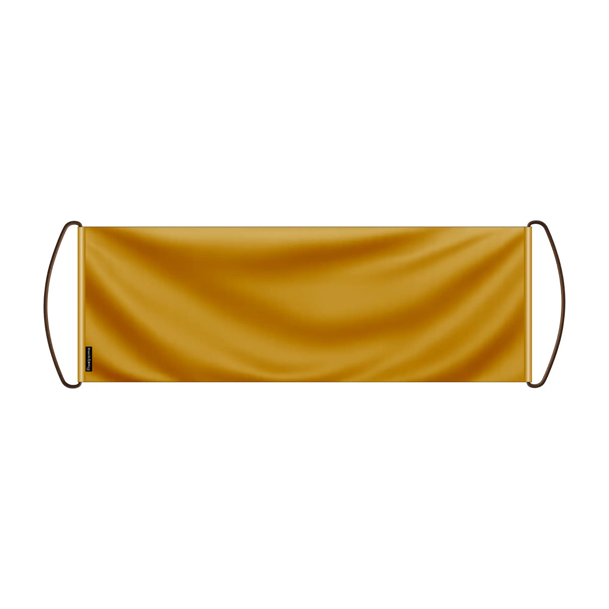 Bannière de défilement orange en polyester usage main
