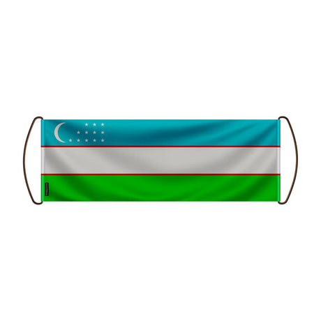 Bannière de défilement ouzbékistan en polyester robuste