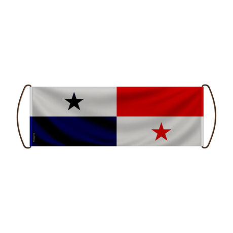 Bannière de défilement panama en polyester à main