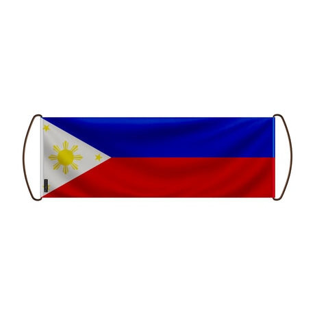 Bannière de défilement philippines en polyester à main