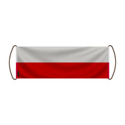 Bannière de défilement pologne en polyester à main