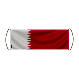 Bannière de défilement qatar en polyester à main
