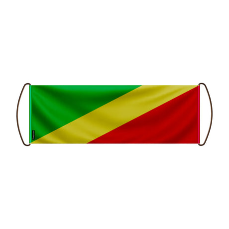 Bannière de défilement république du congo en polyester