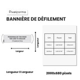Bannière de défilement syrie en polyester pour extérieur