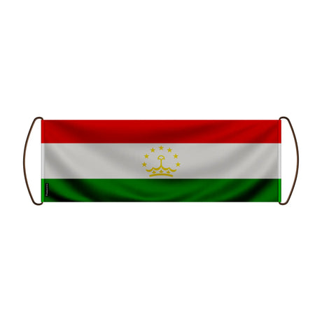 Bannière de défilement tadjikistan en polyester solide