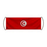 Bannière de défilement tunisie en polyester à main