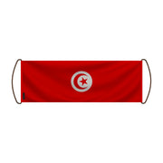 Bannière de défilement tunisie en polyester à main