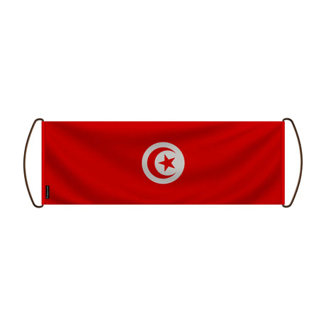 Bannière de défilement tunisie en polyester à main