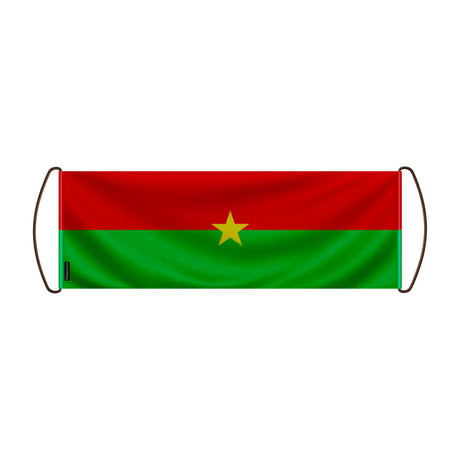 Bannière défilante burkina faso en polyester à main