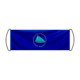 Bannière défilante communauté du pacifique polyester main