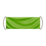 Bannière défilante drapeau vert polyester usage événementiel